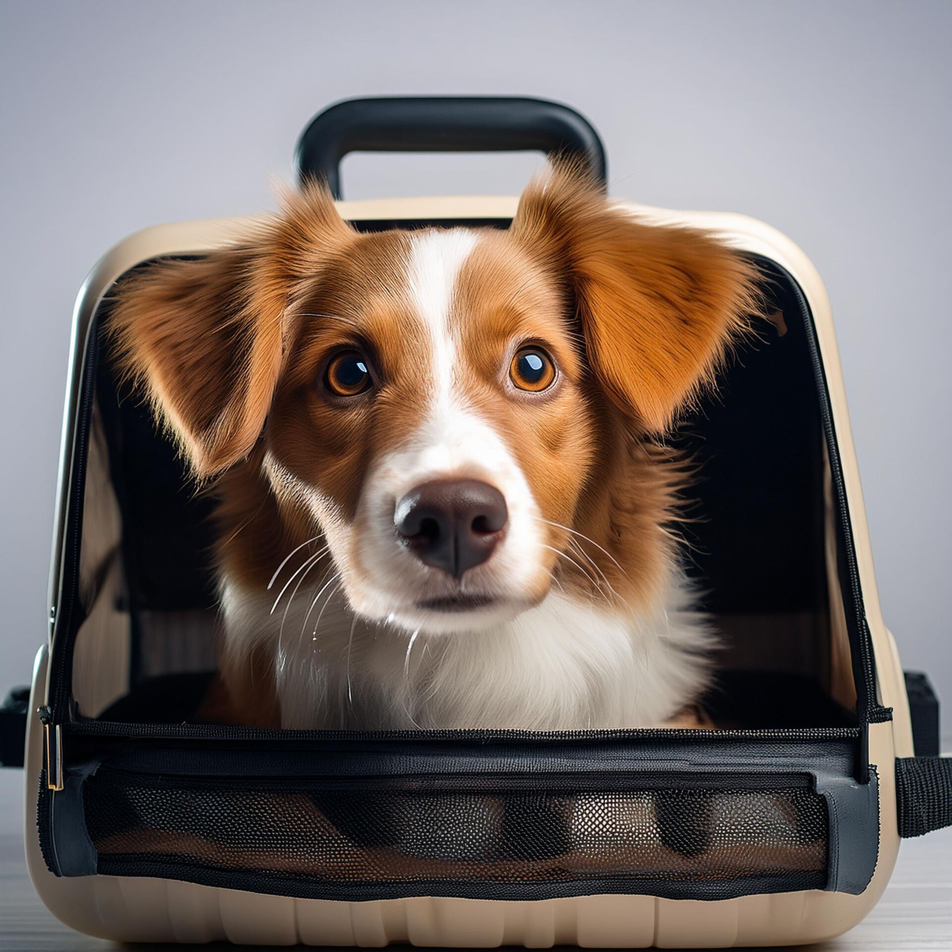 Firefly 犬がキャリーケースに入っている様子 37667.jp